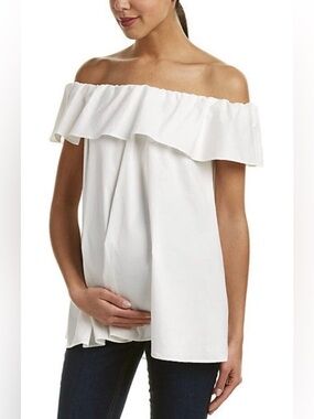 Hatch Maternity Women’s THE CHLOE TOP White Size 0/S